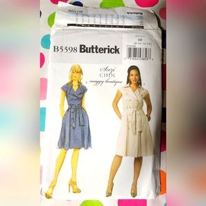 COPY - BUTTERICK 5598 double breasted Coat dress Sewing pattern